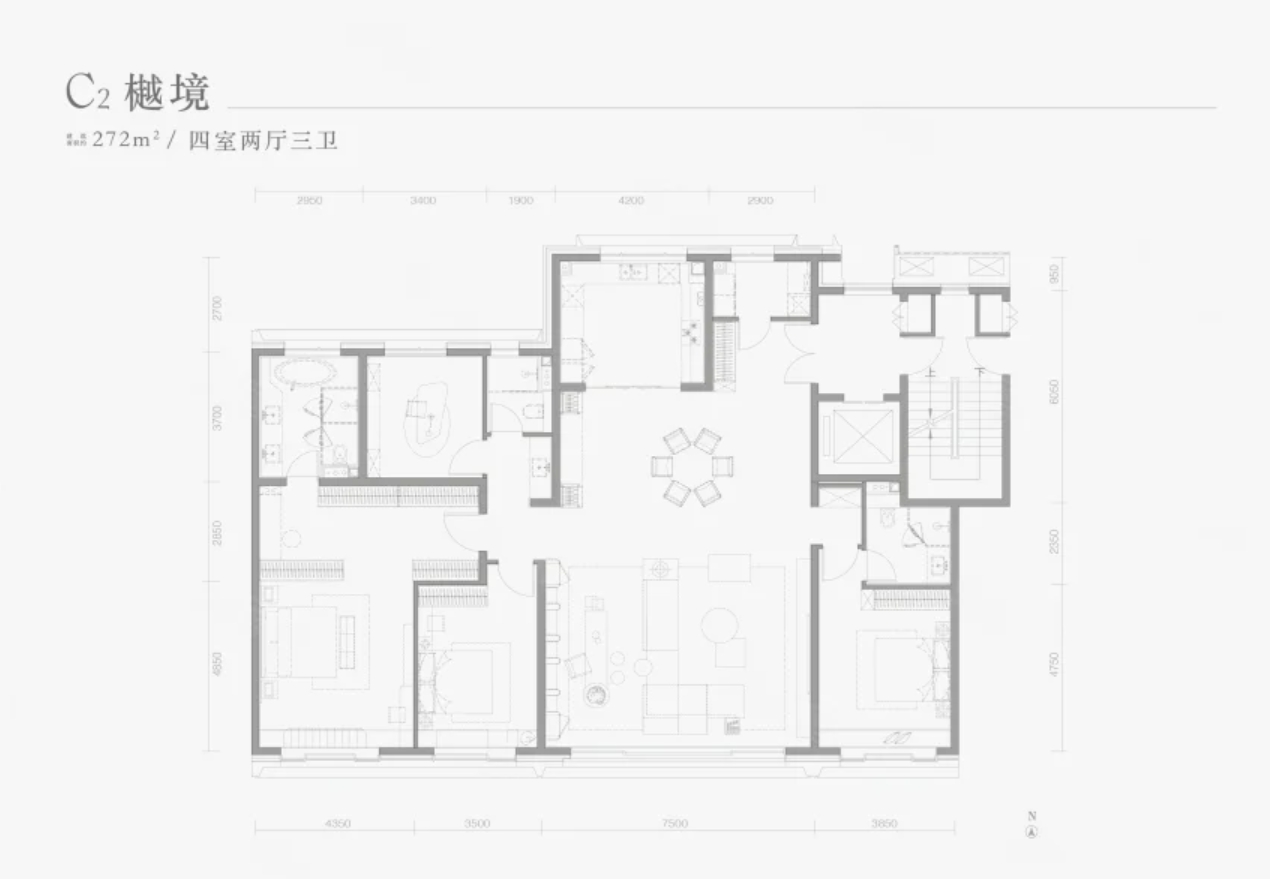 4室2厅3卫0厨-272㎡