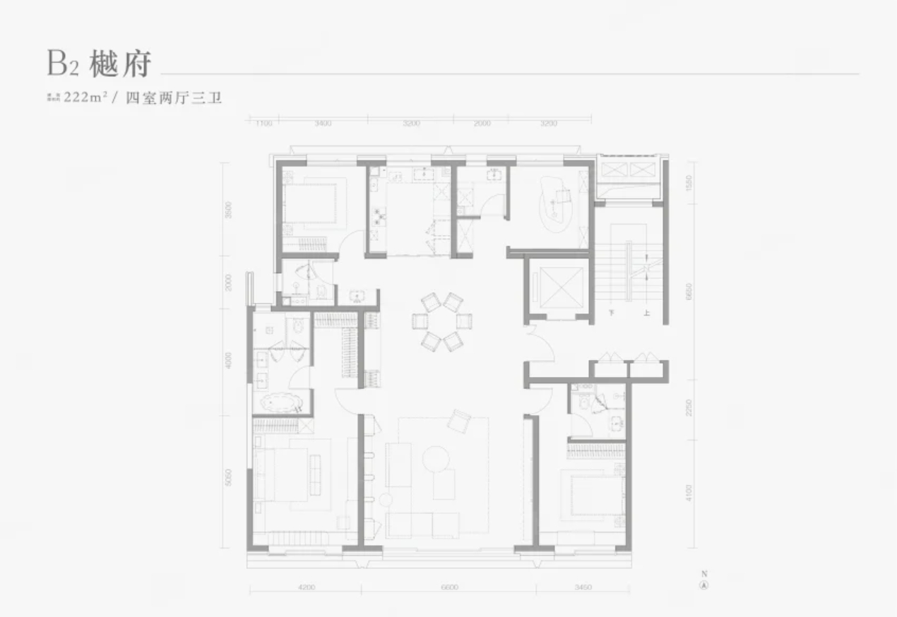4室2厅3卫0厨-222㎡