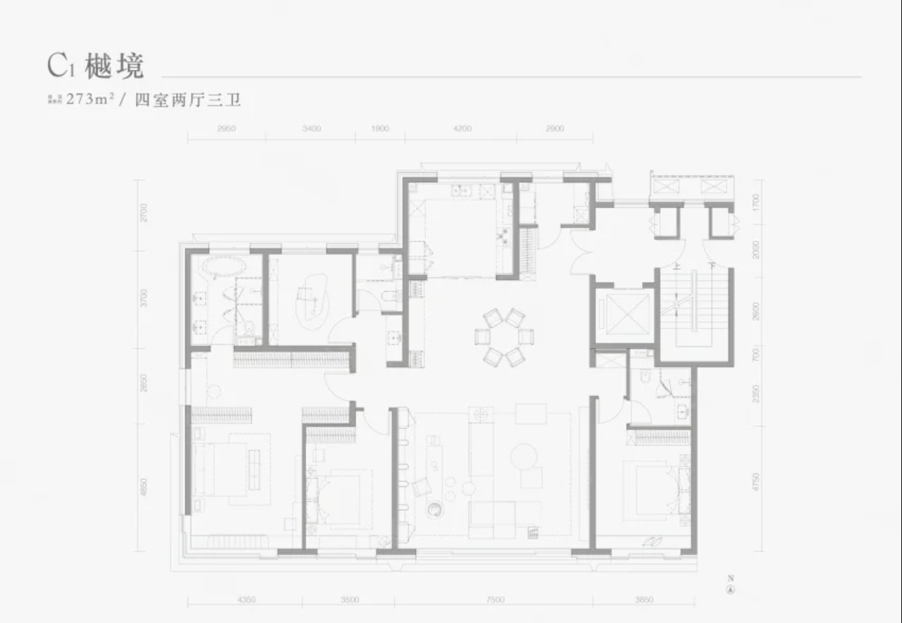 4室2厅3卫0厨-273㎡